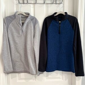 Urban Pipeline & All in Motion Fleece 1/4 Zip Fleece Pullover Set Boy L 12/14